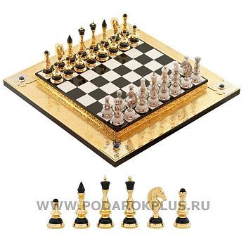 Шахматы "Классика" камень мрамор, долерит, лазурит №16