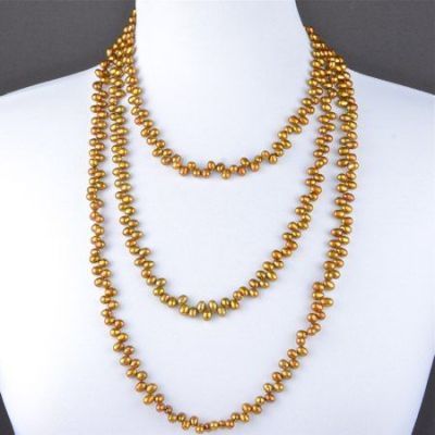 Бусы Жемчуг "Облепиха" арт.П3390