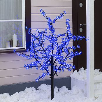 Светодиодное дерево «Баугиния» 1.5 м, 480 LED, постоянное свечение, 220 В, свечение синее