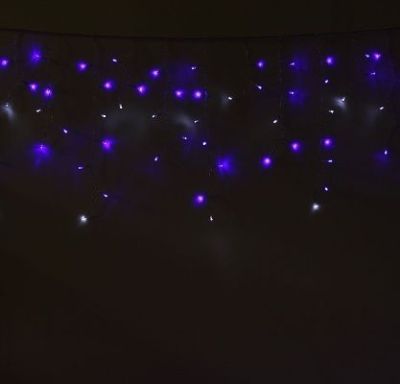 Гирлянда уличная УМС "Бахрома" (Ш:3 м, В:0,6 м, Н.С., нить силикон, сине-белый)