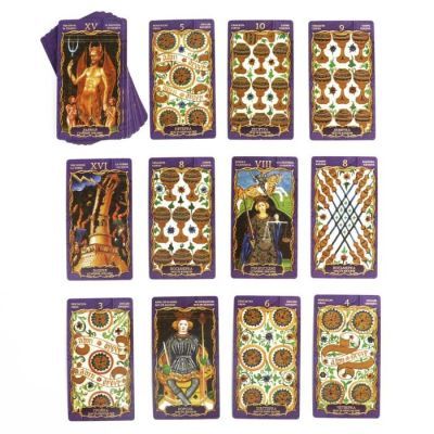 Карты Таро гадальные в бархатном мешочке + чётки, инструкция, 78 карт