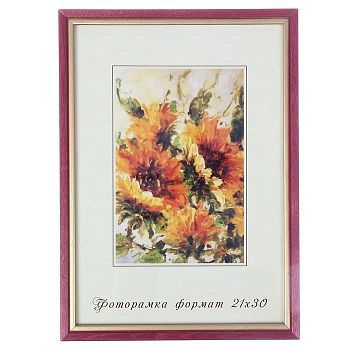 Фоторамка сосна формат А4 с15 21х30 см (вишня 3)