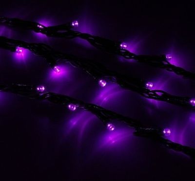 Гирлянда уличная "Дождь" (Ш:2 м,В:3 м., нить тёмная, фиолетовый)