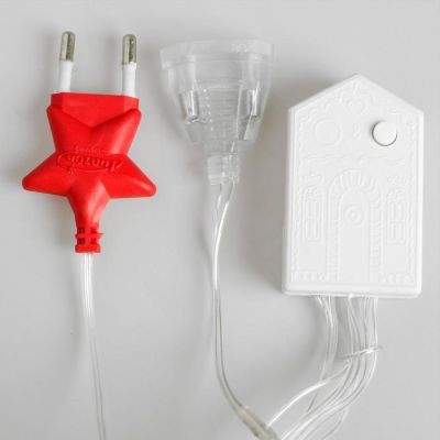 Гирлянда «Занавес» 2 × 1.5 м с насадками «Ёжики», IP20, прозрачная нить, 360 LED, свечение тёплое белое, 8 режимов, 220 В