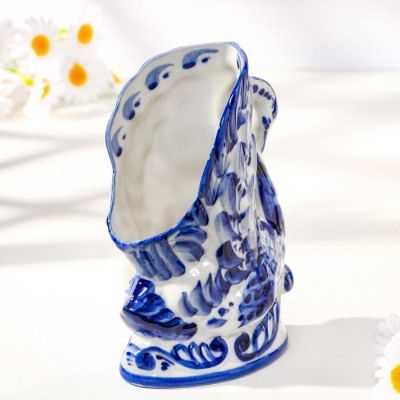 Салфетница «Лебедь», гжель