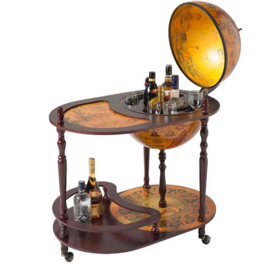 Глобус-бар напольный со столиком №1, диаметр 42 см, высота 95 см