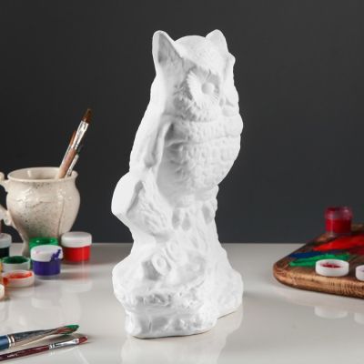 Копилка -раскраска "Сова с совятами", под роспись, 33 см