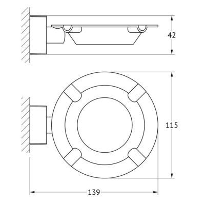 Пепельница, хром, FBS