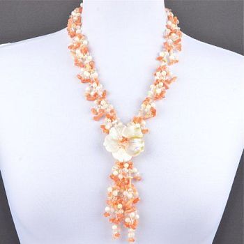 Бусы Коралл, Перламутр "Прима" арт.П3348