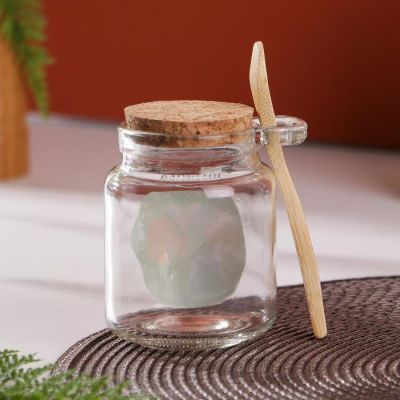 Банка для хранения с ложкой "Вкусно жить", 300 мл