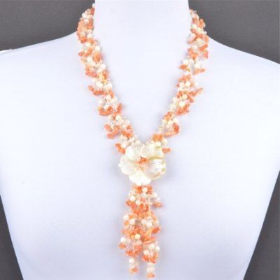 Бусы Коралл, Перламутр "Прима" арт.П3348