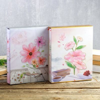 Фотоальбом на 200 фото 13х18 см "Нежный букет" в коробке, с сер.обводкой МИКС 30х23,5х5,5 см