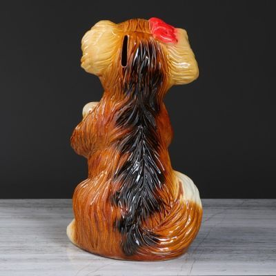 Копилка "Собака Жулька", коричневый цвет, 31 см