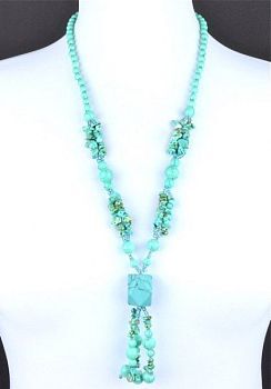 Бусы прес.Бирюза "Лидия" арт.П3416