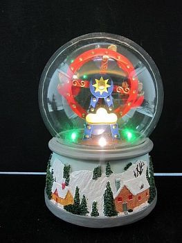 Композиция "Шар с каруселью" музыкальная с подсветкой (11 х 11 х 15 см)