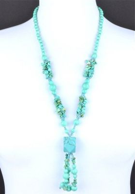 Бусы прес.Бирюза "Лидия" арт.П3416