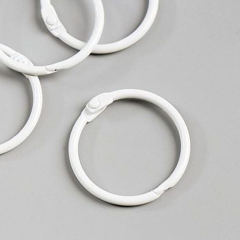 Кольца для альбома "Рукоделие" KDA-035/2, 0,35 см, 4 шт, белый