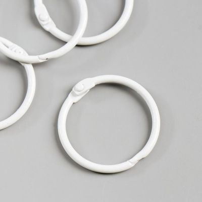 Кольца для альбома "Рукоделие" KDA-035/2, 0,35 см, 4 шт, белый