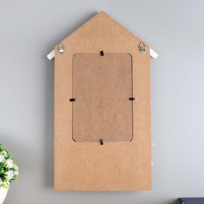 Крючки декоративные дерево с фоторамкой 10х15 см "Букетик цветов" 31х19,5х3,5 см