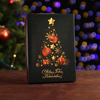 Коробка сборная крышка-дно "Ёлки", 21 х 15 х 5,7 см
