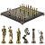 Шахматы "Посейдон" (32х32 см) из камня змеевик №31