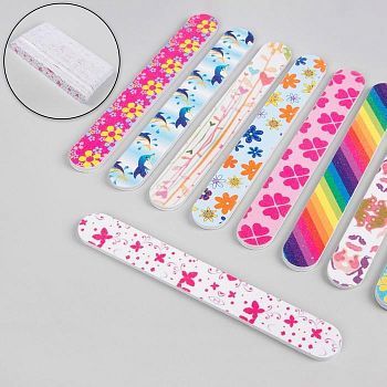 Пилка-наждак, абразивность 180/180, 15 см, фасовка 20 шт, рисунок МИКС