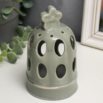 Подсвечник керамика 1 свеча "Клетка с цветком" МИКС 14х8х8 см