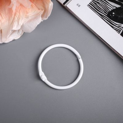 Кольца для творчества (для фотоальбомов) "Белое" набор 4 шт d=4,5 см