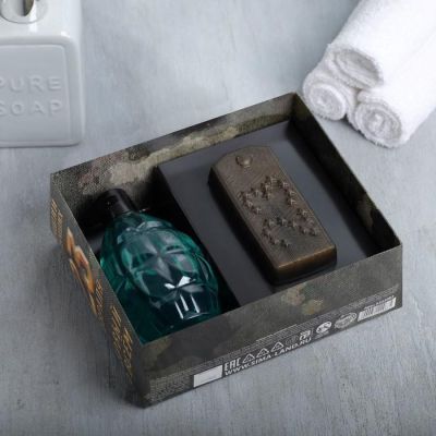 Набор "23 Февраля" гель для душа граната 250 мл аромат мята и лимон, мыло