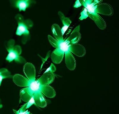 Светодиодная ваза "Цветок сакуры" (80 × 16 см. зеленый)