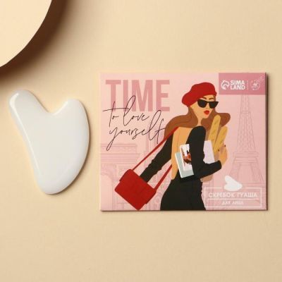 Скребок гуаша для лица "Time"