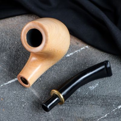 Трубка курительная "Бент", под фильтр 9 мм, светлая, груша, 15 см