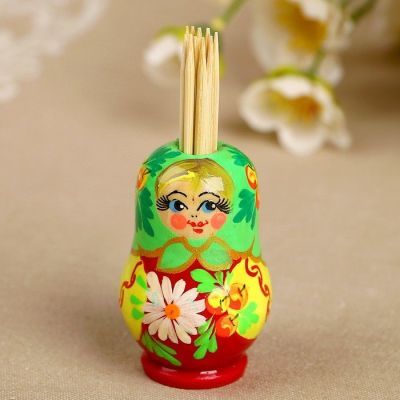 Подставка под зубочистки  «Матрёшка», ручная роспись  микс