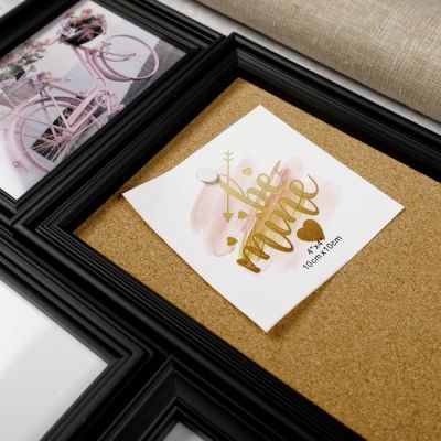 Фоторамка на 5 ф 10х10,13х13,10х15,13х18см чёрн. магн.доска19х19см+пробка21,5х14см 37х52,5см