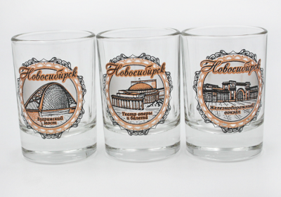 Набор стопок из 3-х шт «Новосибирск-1», высокие