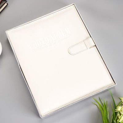 Фотоальбом на 120 фото 15х20 см "Растительный орнамент на белом" кожзам в коробке 34х27,5х4,3 см 1