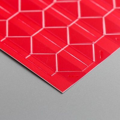 Набор уголков с кармашком для фотографий 102 уголка "Красный с прозр. плёнкой" 10,3х14,8 см   488649