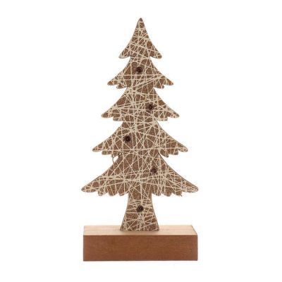 Новогодний декор с подсветкой «Новогодняя ель» 9×5×19 см, белый