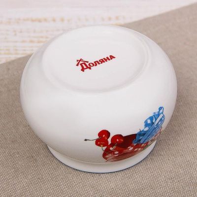 Сахарница с ложкой Доляна «Вишнёвое варенье»,320 мл, 10×9 см