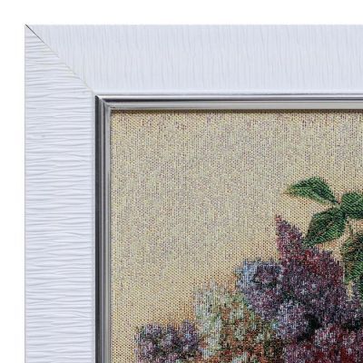 M019-30х40 Картина из гобелена "Сирень в плетеной вазе"(35х45)