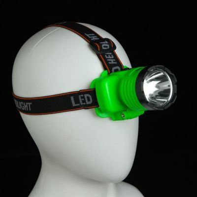 Фонарь налобный аккумуляторный 3 Вт, 1200 мАч, 3 режима, микс