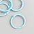Кольца для творчества (для фотоальбомов) "Светло-голубое" набор 6 шт d=3 см