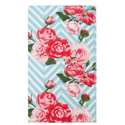 Полотенце вафельное в коробке "Зигзаг" 35х60 см, бирюза, 160 гр/м, хл,