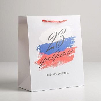 Пакет ламинированный вертикальный «Защитнику», ML 23 × 27 × 11,5 см