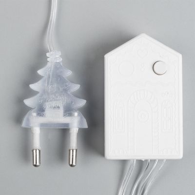 Гирлянда «Бахрома» 2.4 × 0.9 м с насадками «Колокольчики», IP20, прозрачная нить, 138 LED, свечение тёплое белое, 8 режимов, 220 В