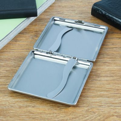 Портсигар чёрный, под бархат, 9.5х1.5 см