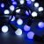 Гирлянда «Нить» 10 м с насадками «Шарики 1.5 см», IP44, тёмная нить, 100 LED, свечение бело-синее, мигание, 220 В Гирлянда «Нить» 10 м с насадками «Шарики 1.5 см», IP44, тёмная нить, 100 LED, свечение бело-синее, мигание, 220 В