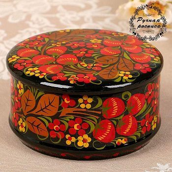 Коробка «Ягодка», большая, 13×9 см, хохлома