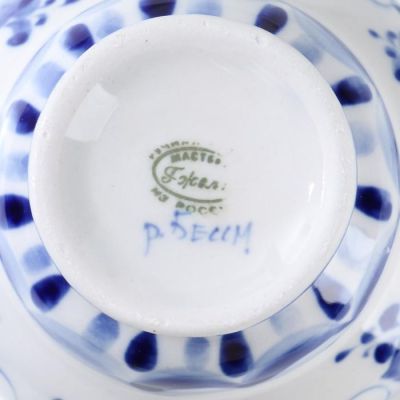 Молочник «Цветок», 12×10×10 см, гжель