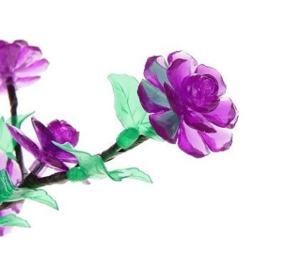 Светодиодная ваза с цветами (60 × 12 см. фиолетовый)